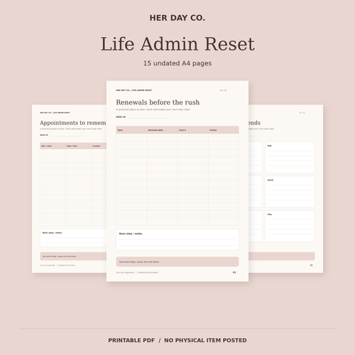 Life Admin Reset