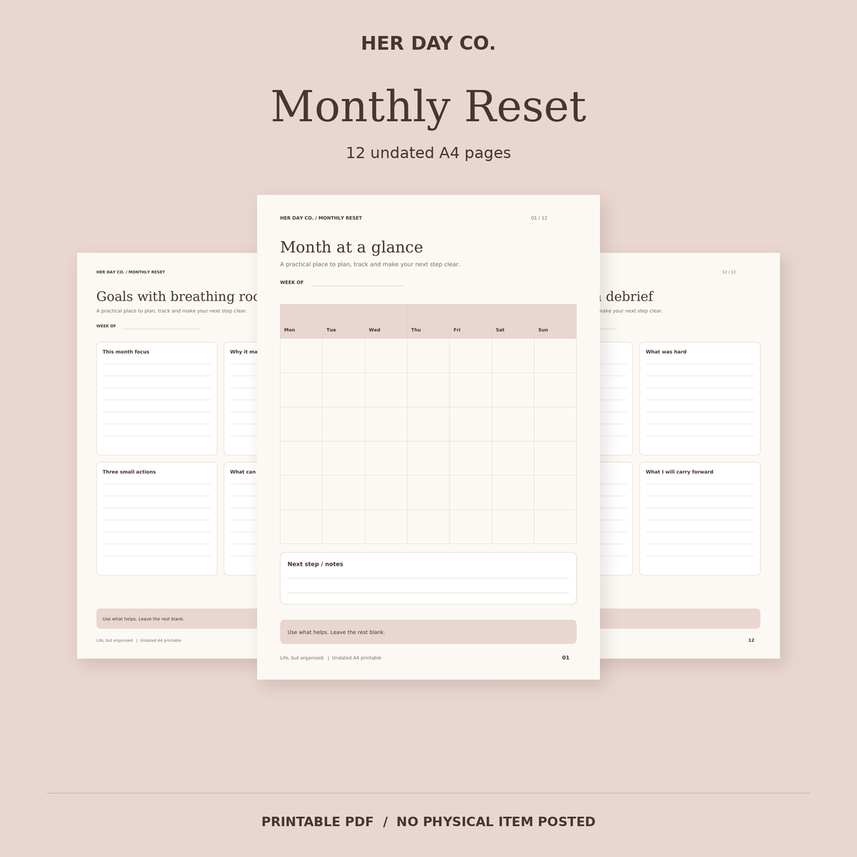The Monthly Reset